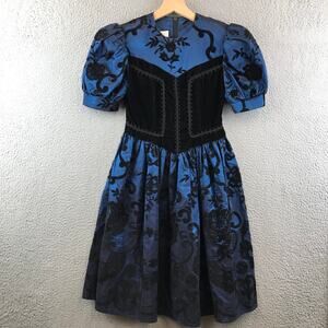 Vintage Gunne Sax‎ Jessica McClintock 80s Prom Dress 10 Velvet Romantic Girl